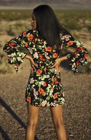 "Garden Goddess" Long Sleeve Dress